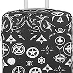 Protective Cover in Polyester Fabric with Map Print | Hard Luggage Trolley Bag Cover (Fits Only On Fiber - Plastic Trolley Bag) (Large - 28 inch (75 CM) Cover)-image-74