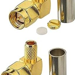 NISTECH SMA Male Crimp Connector Adapter Right Angle for RG58-image-62