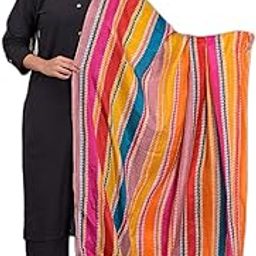 Silk Women's/Girls Stylish Tradition Bandhej Bandhani Lovely Print Dupatta-01-47