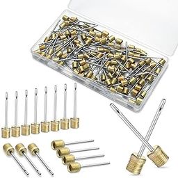 WILLBOND 100 Pack Basketball Pump Needles Ball Pump Inflation Needles Air Pump Needles with Storage Box for Sports Balls, Football Basketball Soccer and Volleyball (Gold)-image-36