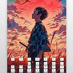 Visaan Fantastic Big Size Anime Theme Wall Hanging Calendar 2025, Demon-Slayer Calendar size 30x40 cm-image-63