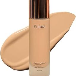 FLiCKA Flawless Femme Liquid Foundation for Face Makeup 30ml | Medium to High Coverage, Buildable | Natural, Waterproof & Moisturizing | All Skin Types | 02 Ivory-picture-1