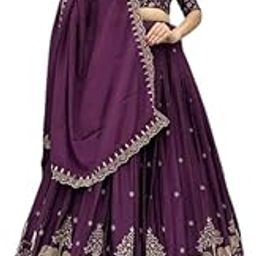 Stylish Art Silk Lehenga Choli with Dupatta | Perfect Traditional Outfit for Women | Ideal for Functions, Receptions & Festivals | Semi-Stitched Dress Material-picture-36