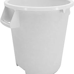 SPARTA Bronco Waste Container Trash Container, Round Trash Bin for Disposal, 10 Gallons, White-image-1