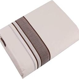 Men Samrat Plus Light Ivory Cotton Kara Double Dhoti - Temple Wear - Dark Brown Wide Border-image-14