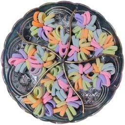 Baby hair Ties for baby girl with Mini elastic soft rubber band, Rubber band stretchable no damage non-dlip small ponytail hairband (Pastel)-image-73