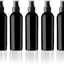 5pcs 100ml Empty Plastic Black Refillable Fine Mist Black Spray Bottle for Saloon,Costemic, Hand Sanitizer, Toner, Perfume, Lotion, Oil, Travel use.-52
