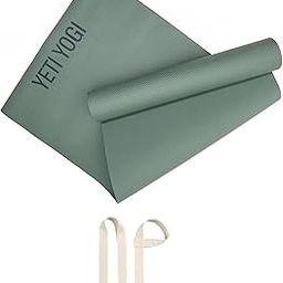 YETI YOGI 4mm Eva Yoga Mat for Exercise, Anti-Slip Workout Mat for Unisex, Durable & Comfortable Yoga Mats for Home, Gym, and Pilates (Army Green, 4 mm)-image-10