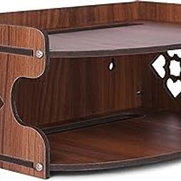 GOJEEVA KRAFT Wall Mounted Wooden Set Top Box Stand | TV Unit Shelf for Router, Remote & Media Devices | Compact & Durable Wall Shelf(Design 4)-image-50