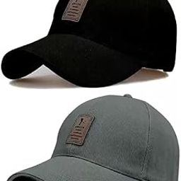 Stylish Cotton Baseball Summer Sports Cricket Gym Dance Caps Woolen Fashion Cap for Men, Women, Kids, Summer All Season Sports, Cricket, Gym, Adjustable Buckle Combo Pack of 2-picture-15