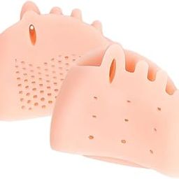 AlexVyan Skin Soft Silicone Foot Gel ForeFoot Pain Relief Absorber Cushion Ball Of Foot Pad Metatarsal Foot Shoe Cushions for Pain Relief Toe and Finger Seperator Women Girl Men & Boy-image-62