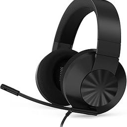 Lenovo H210 Wired Gaming Headset with mic, 50mm Audio Drivers, 3.5mm Jack, Noise-canceling Microphone, Memory Foam Cushioning, Compatible for PC, Xbox One, PS 5, Nintendo Switch, Black, GXD1P46880-14