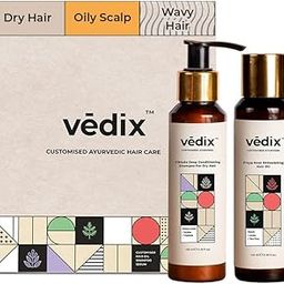 Vedix Ayurvedic Hair Care Combo Pack - Customized Oil and Dry Shampoo for Dry Hair With Oily Scalp & Wavy or Curly Hair - 200 ml-25