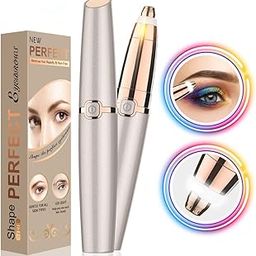 Eyebrow Trimmer Women, Eyebrow Hair Remover with LED Light Painless Protable Eyebrow Trimmer Safe Lady Trimmer, Eyebrow Epilator Pen for Women Eyebrow Hair Removal for Women Men-42