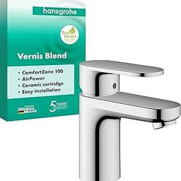 hansgrohe Vernis Blend Basin Mixer Tap 100 without waste set, chrome, 71580000-13