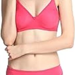 Cotton Hosiery Bra and Panty Set for Women – Non Wired Seamless Design with Adjustable Straps Full Coverage Everyday Lingerie-image-82