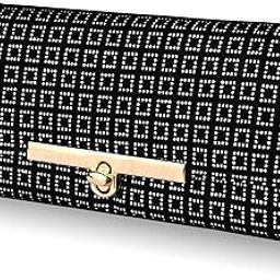 Women's Black Hand Clutch Wallet Purse(LDU-012BW)-picture-45