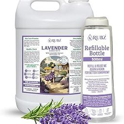 Rubz Lavender Bubble Bath With Lavender Extract & Vitamin-E | Aromatherapy Bubble Bath For Total Relaxation | No SLS & Paraben | Suitable For Kids & Adults | 5 Litre With 500ml Refillable Bottle-image-18