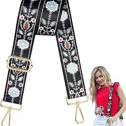 Adjustable Purse Strap Replacement - 1.5" Wide Boho Crossbody Shoulder Strap for Women, Handbag Strap with Luxury Gold Buckle-image-42