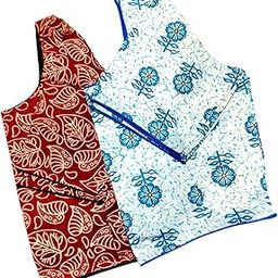 Round Neck Cotton Blouse for Women | Pure Cotton Floral Printed Short Sleeve Top | Soft Fabric Ideal for Daily Summer Use | Casual & Office Wear-image-2