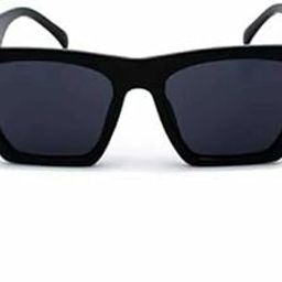 Cat Eye UV Protection, Polarized, Mirrored Rectangular Sunglasses (Medium Size) (For Girl & Women, Black)-picture-1