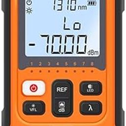 RAMEX 3-in-1 Mini Optical Power Meter with VFL & Fiber Light Tester - Universal Connectors, High Accuracy (-50~+26 dBm), Rechargeable, All-in-One Fiber Testing Solution-30