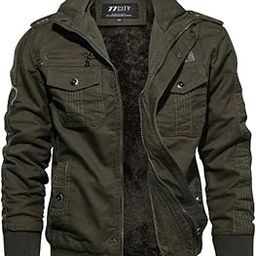 Ubervia Men Cotton Velvet Autumn and Winter Trend Short Length Jacket Green Plus Velvet 5XL-image-90