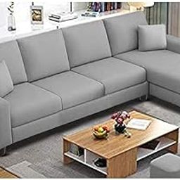 BRAXTON Rolando 6 Seater L Shape,Sofa Set for Living Room (Grey) Right Side Sofa-image-43