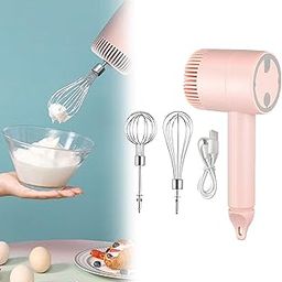LANCEMATES Powerful Cordless Hand Mixer for Baking & Cooking â3 Speeds, Lightweight Design, 2 Stainless Steel Beaters-image-6