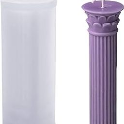 3D Resin Silicone Mould for Art & Craft, DIY, Resin Art, Handles, soap, Chocolate, Candles Making Supplies - [1 Silicon Mould - Lotus Top Roman Column Design]-picture-23