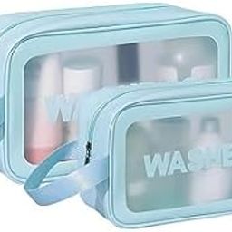 Flywind Premium Makeup Pouches Set for Women | Waterproof & Spacious Cosmetic Bags for Girls | Toiletry Storage Wash Bag | Travel Organizer for Bath Accessories & Grooming Kit (Blue)-image-52