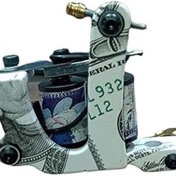 Traditional Tattoo Coil Gun Machine Printed Liner (White)-48