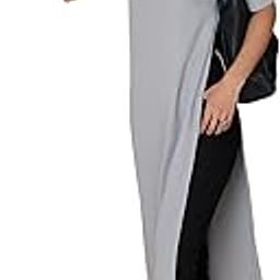 Grey High-Neck High Slit Sweater-image-41