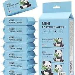 NIYANETAIL Mini Baby Wipes – 64 Wipes (1 Pack) | Pocket-Size Portable Water Wipes for Baby Skin Care | Cleansing, Moisturizing, Sanitizing Wet Wipes for Hands & Face | Travel-Friendly & Gentle-image-4