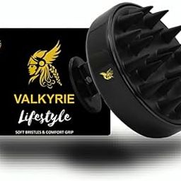 VALKYRIE Scalp Massager Shampoo Brush, Wheat Straw body with Soft Silicon Bristles, Hair Scalp Scrubber, Scalp Exfoliator | Dandruff Removal, Prevents Hair loss for Men & Women (BLCK2)-image-63