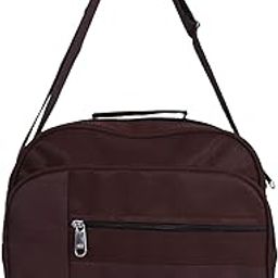 Sling Bag|Canvas Adjustable Strap Crossbody Bag|Travel Sholder Bag with 4 Main Zip & 1 Inside Zip for Travel & Office (Brown)-image-1