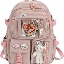 XForce Plaza Cute Backpacks Waterproof Multi-Pocket Nylon School Backpack for Student Female Girls Kawaii Laptop School Bag-image-68