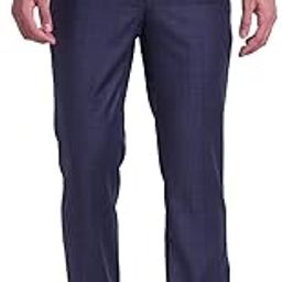 Men's Polyviscose Blend Checks Pattern Smart Fit Flat Front Formal Trouser-picture-7