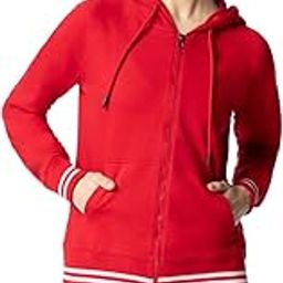 Women's Hoodie with Stripe Rib Detail - Sporty Raglan Sleeve | Spacious Side Pockets | Full Zipper | Sweatshirts for Women | Casualwear-image-58