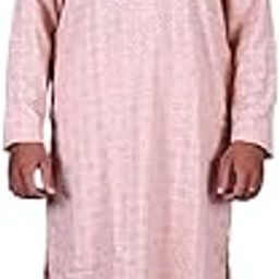 Men Stylish Light Pink Colour Kurta-image-64