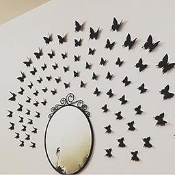 JAAMSO ROYALS Black 3D Butterfly Stickers for Wall, Butterfly Decoration Items, Butterfly Stickers, Butterfly Wall Decor, Butterflies, Butterflies for Wall Decoration 24 Piece (13 cm x 15 cm)-image-51