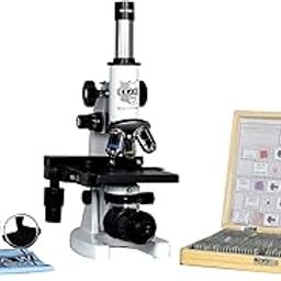 ESAW 2500X Compound Medical Microscope with 100 Prepared Microscopes Slides for Students (Magnification: 100X to 2500X)-23