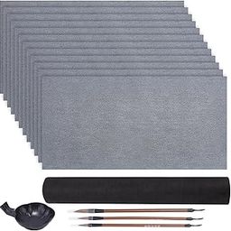 Enakshi® 12 Pieces Water Writing Cloth for Calligraphy Lovers Students Men Women|Crafts | Art Supplies | Drawing & Lettering Supplies | Calligraphy Sets-image-29