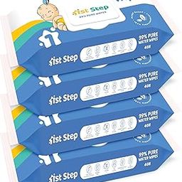 1st Step 99% Pure Water Baby Wipes with lid | Plant Based - 100% Biodegradable | Super Thick Polyester Free I Paraben Free with Aloevera & Calendula Extract | Alcohol Free - 160 Wipes-image-29