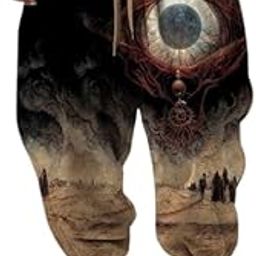 Graphic Print Harem Pants, Polyester, Drawstring Waist, Casual Jogger Sweatpant Streetwear Trousers-image-39