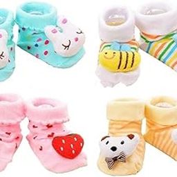 kids unisex 3d face anti skid booties for baby boy and girl (0-6 months)-image-51