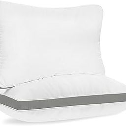 Homerz Premium Set of 2 Sleeping Pillow, 17 x 27 Size, Firm and Lofty (Pack of 2, Grey Gusset)-image-7