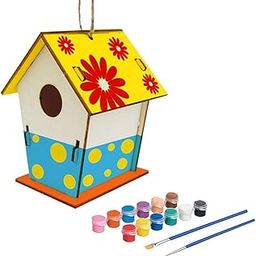 bnf® 3xDIY Bird House Unpainted Build Paint Hanging Wooden Birdhouse Set Craft A | Home & Garden | Yard, Garden & Outdoor Living | Bird & Wildlife Accessories | Birdhouses-image-37