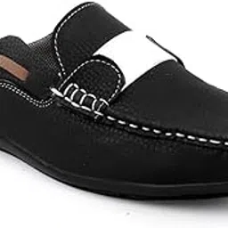 woakers Synthetic Leather Casual Mules for Men (Black, 10) (Mules)-picture-13