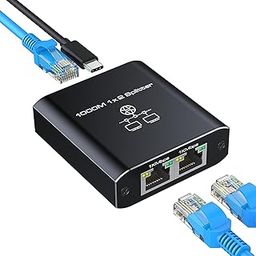 RyzCare Ethernet Splitter 1 to 2 1000Mbps,High Speed Gigabit Network Switch Network Splitter,Dual RJ45 LAN Internet Splitter with USB Power Cable (2 Ports) for Cat5/5e/6/7/8 Cable-image-32